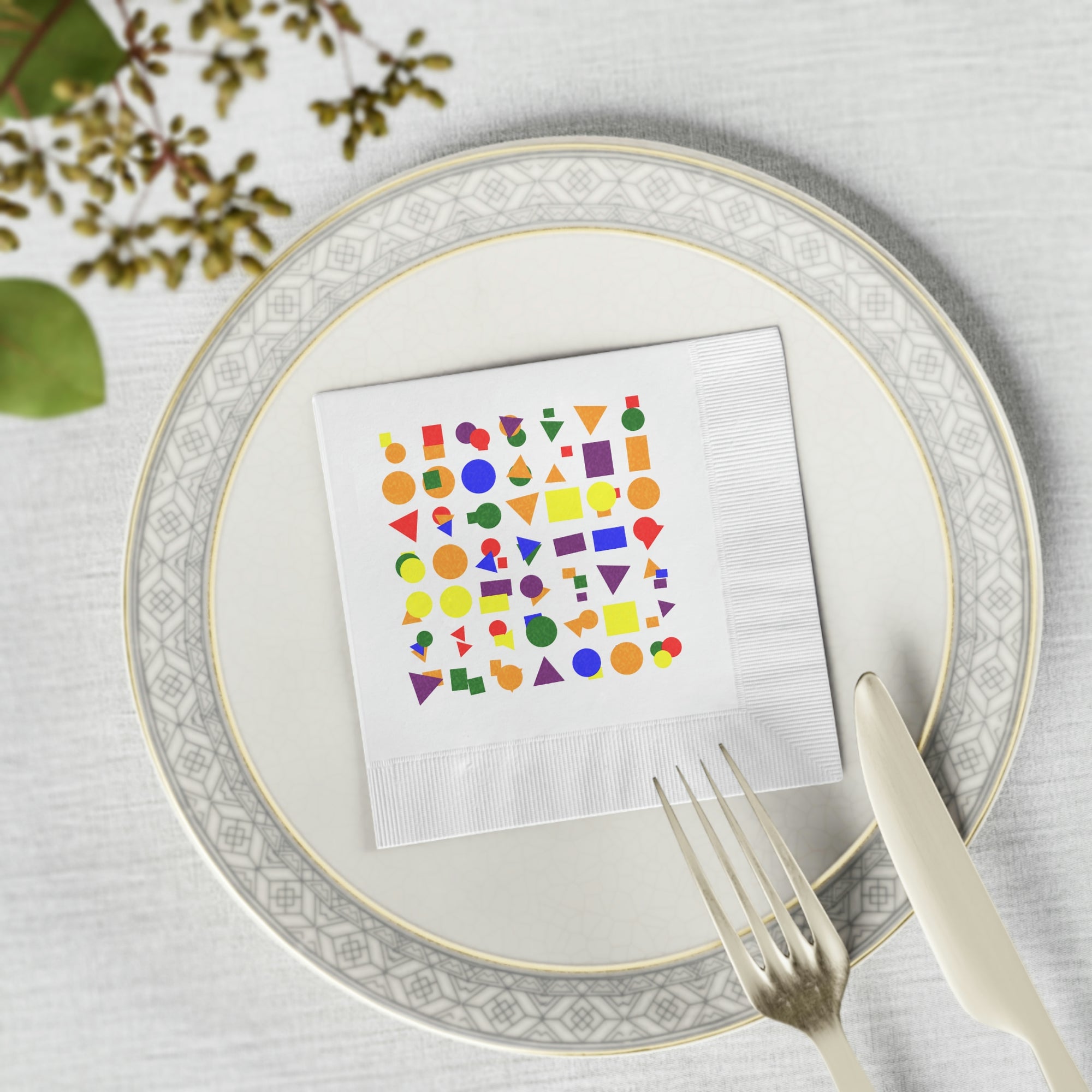 Compartments Script: 7x7 Coined Napkins