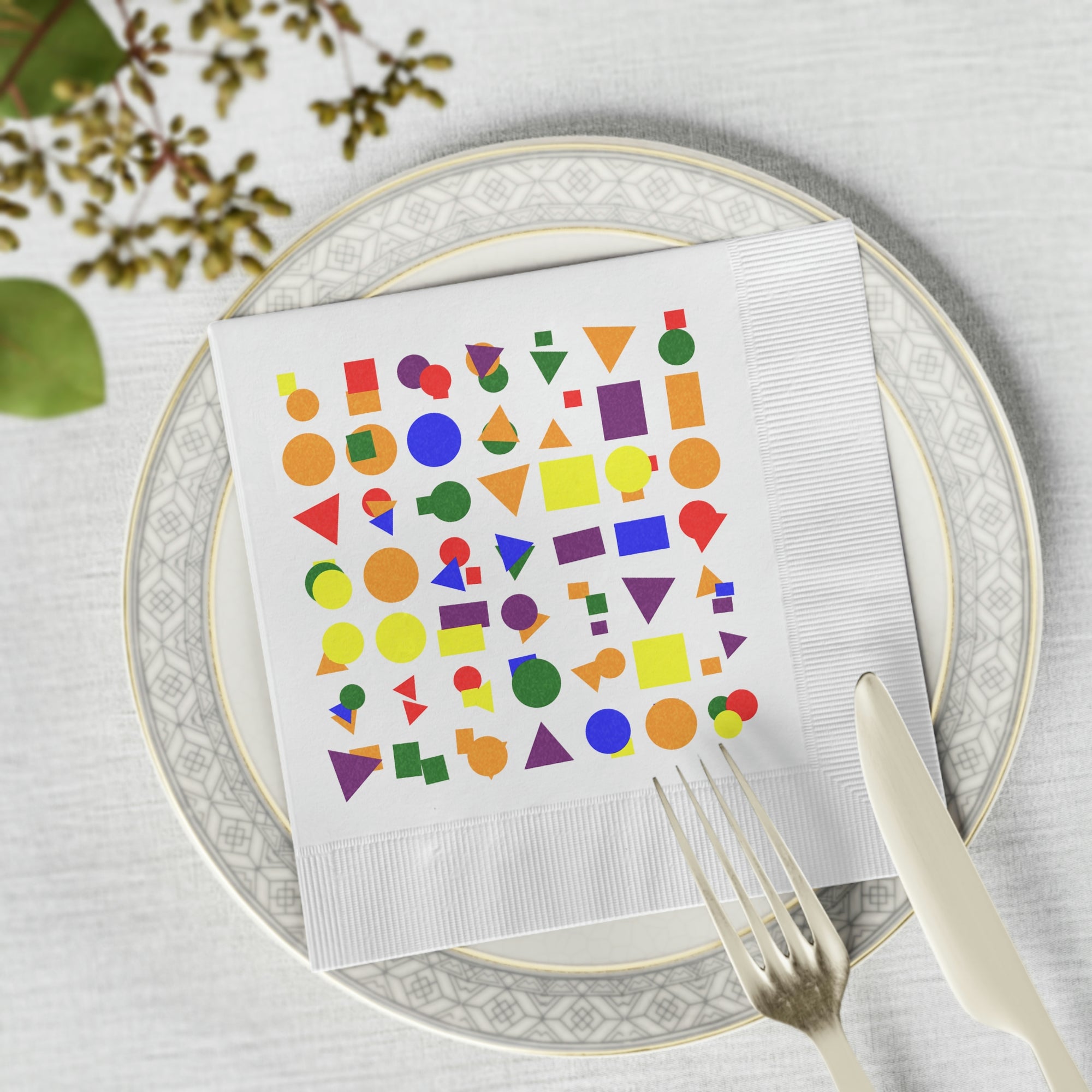 Compartments Script: 7x7 Coined Napkins